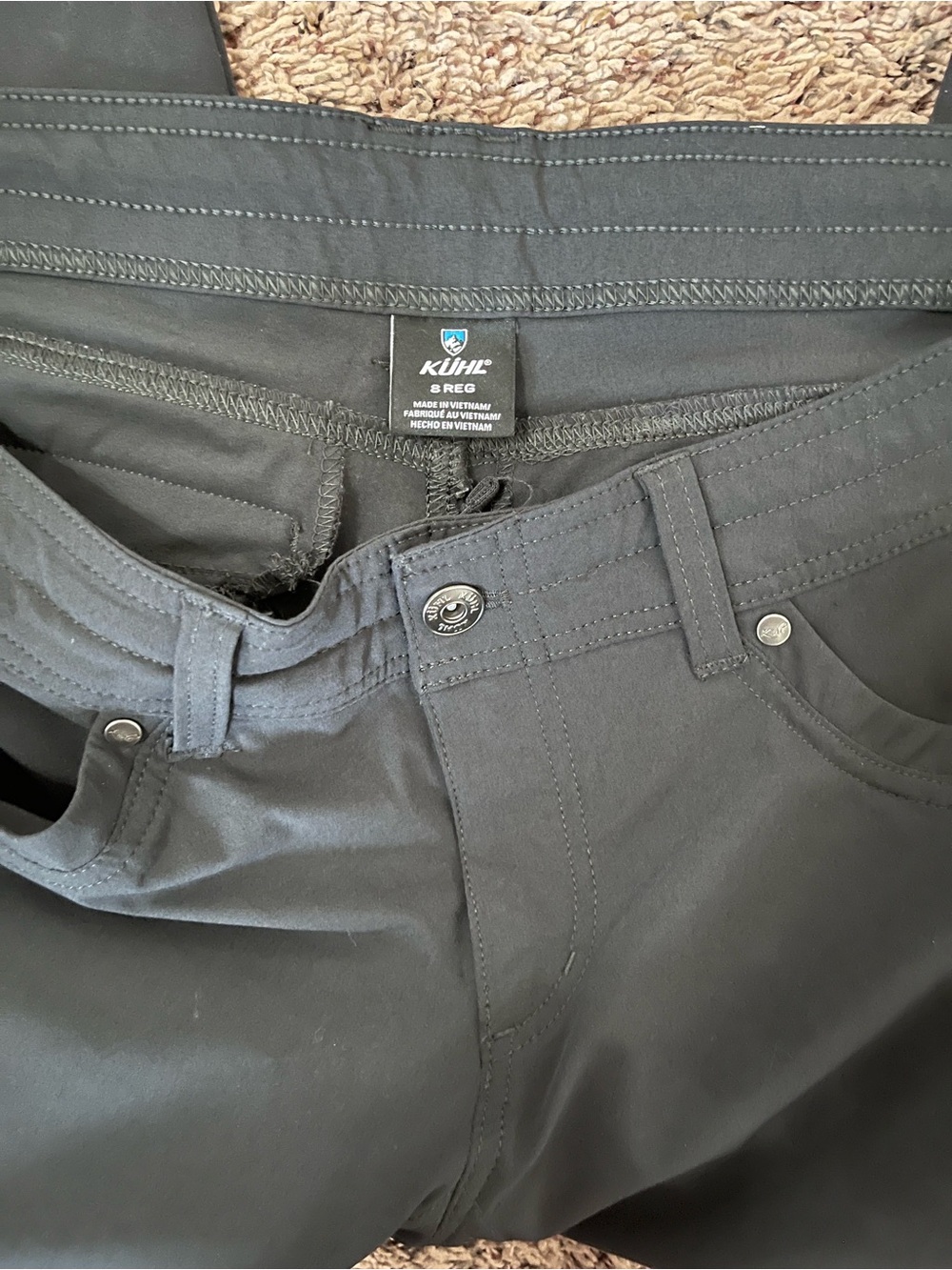 KUHL Freeflex Roll-Up Hiking Pants Koal Size 8 Reg 6326 Cargo Convertible - Picture 9 of 16